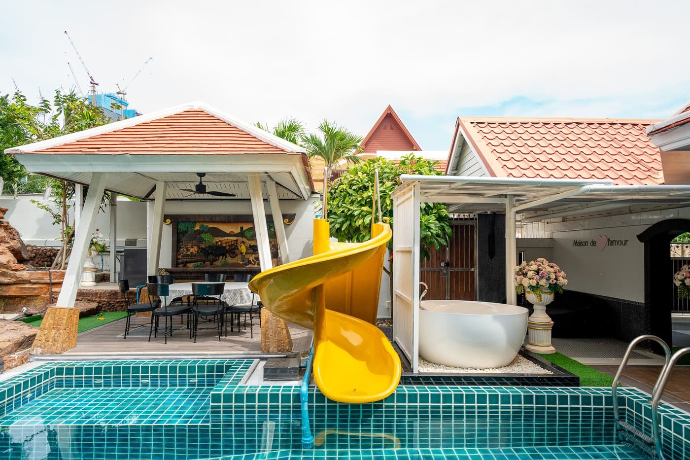 Wonderland luxury pool villa with private pool and slide in Pattaya