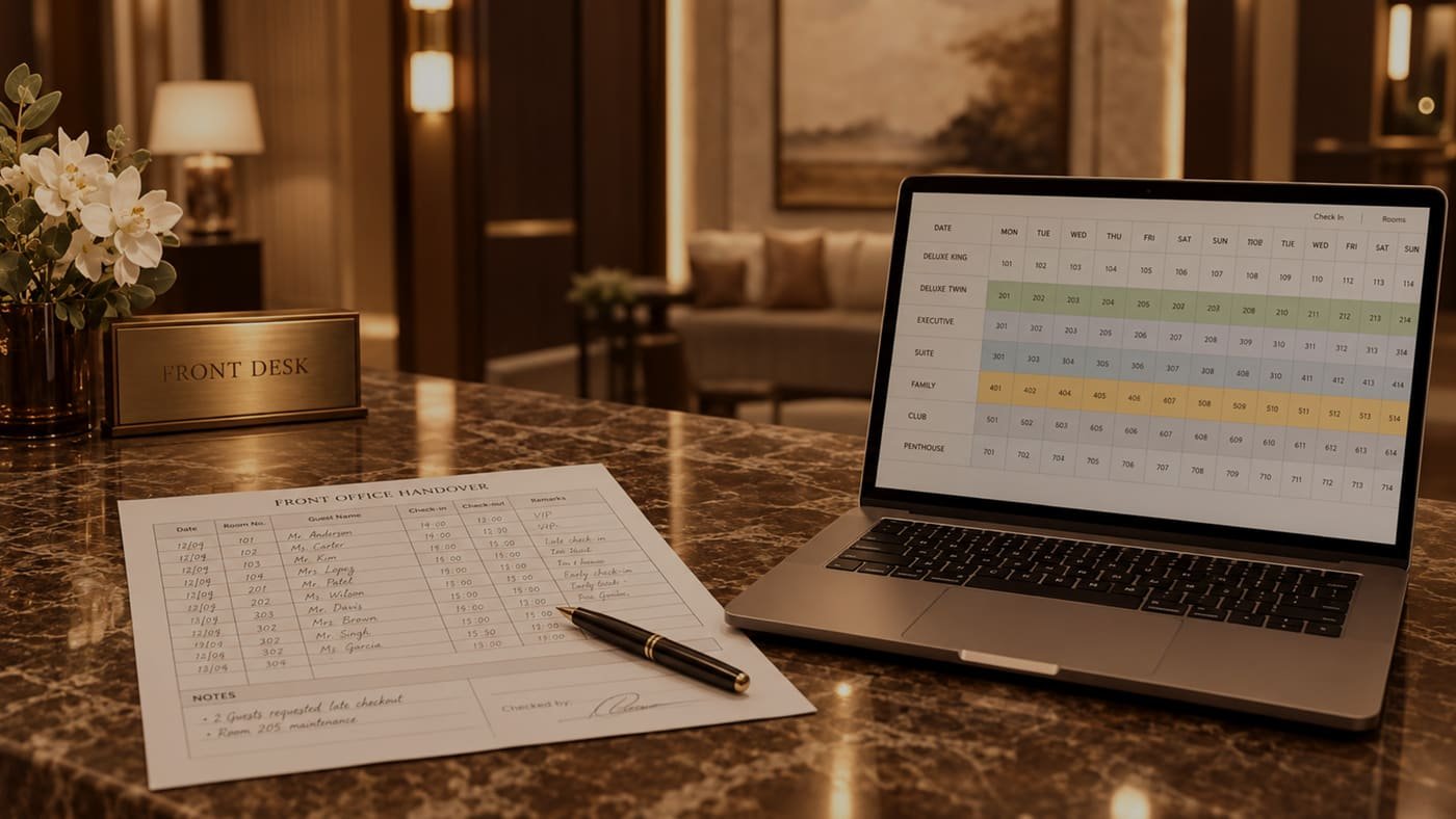 Live OTA booking grid and yield management analytics